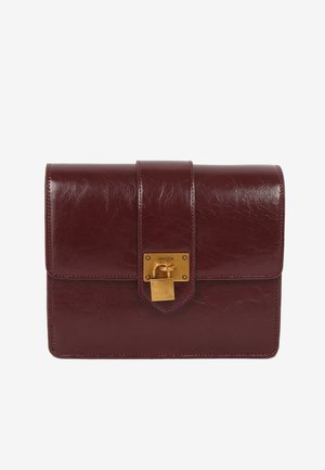 HVISK, CAYMAN RAW STRUCTURE PADLOCK - Τσάντα χιαστί - deep burgundy