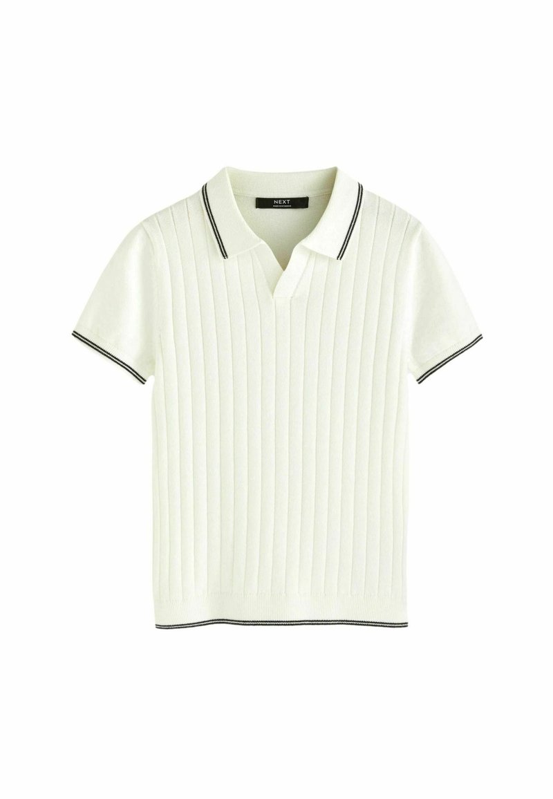 Next Next SHORT SLEEVE TROPHY NECK -REGULAR FIT - Cardigan - white