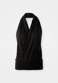 DRAPED HALTER  - Débardeur - black