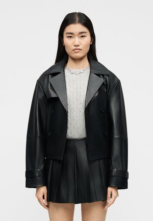 CROPPED - Leren jas - black