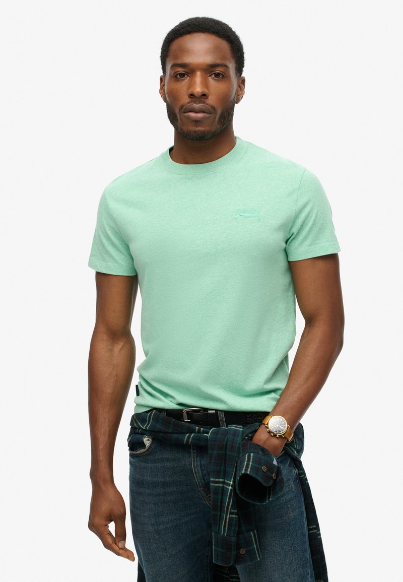 Superdry & Co VINTAGE LOGO  - T-shirt basic - fresh green marl