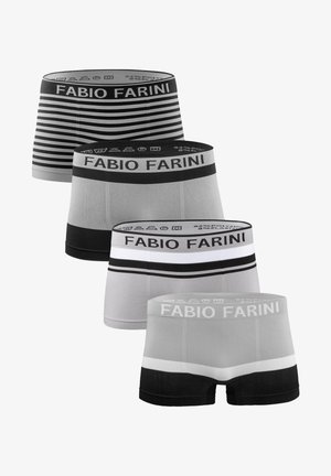 Fabio Farini 4ER PACK MIKROFASER RETROSHORTS BOXER ENG ANLIEGEND - Boxer shorts - mottled light grey