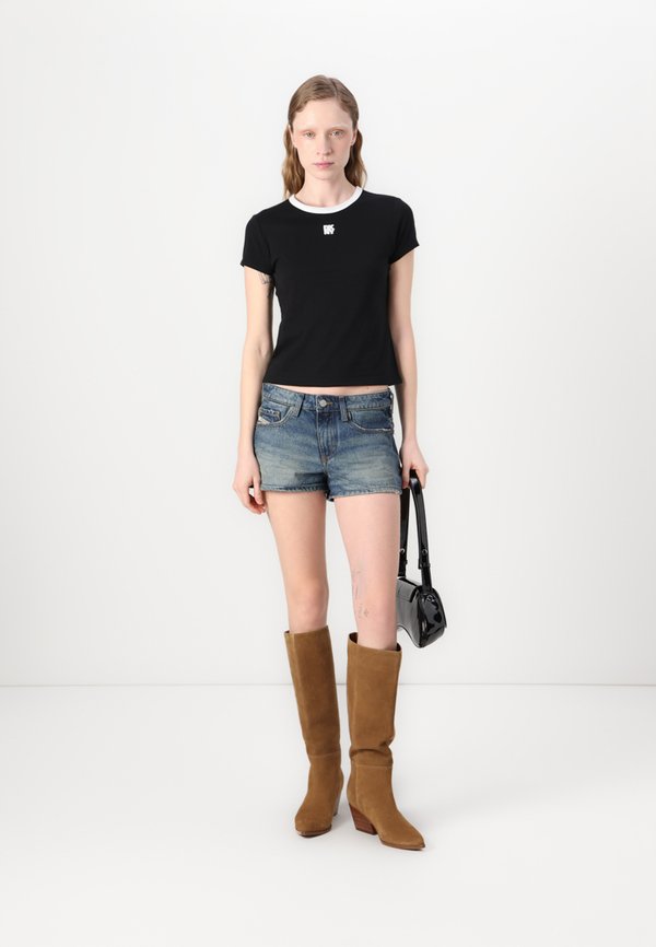 NEW YORK STACK PATCH LOGO EMBROIDERY RINGER SHORT SLEEVE TEE - Basic T-shirt3