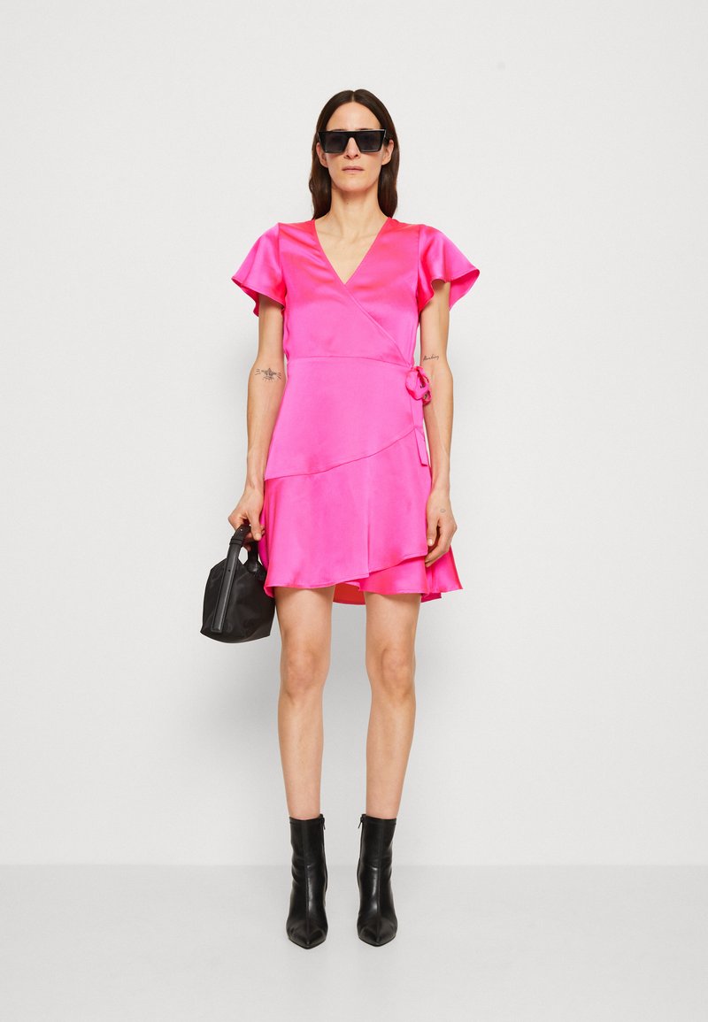 Lollys Laundry MIRANDA WRAP AROUND DRESS - Cocktail φόρεμα / Φόρεμα για πάρτι - pink