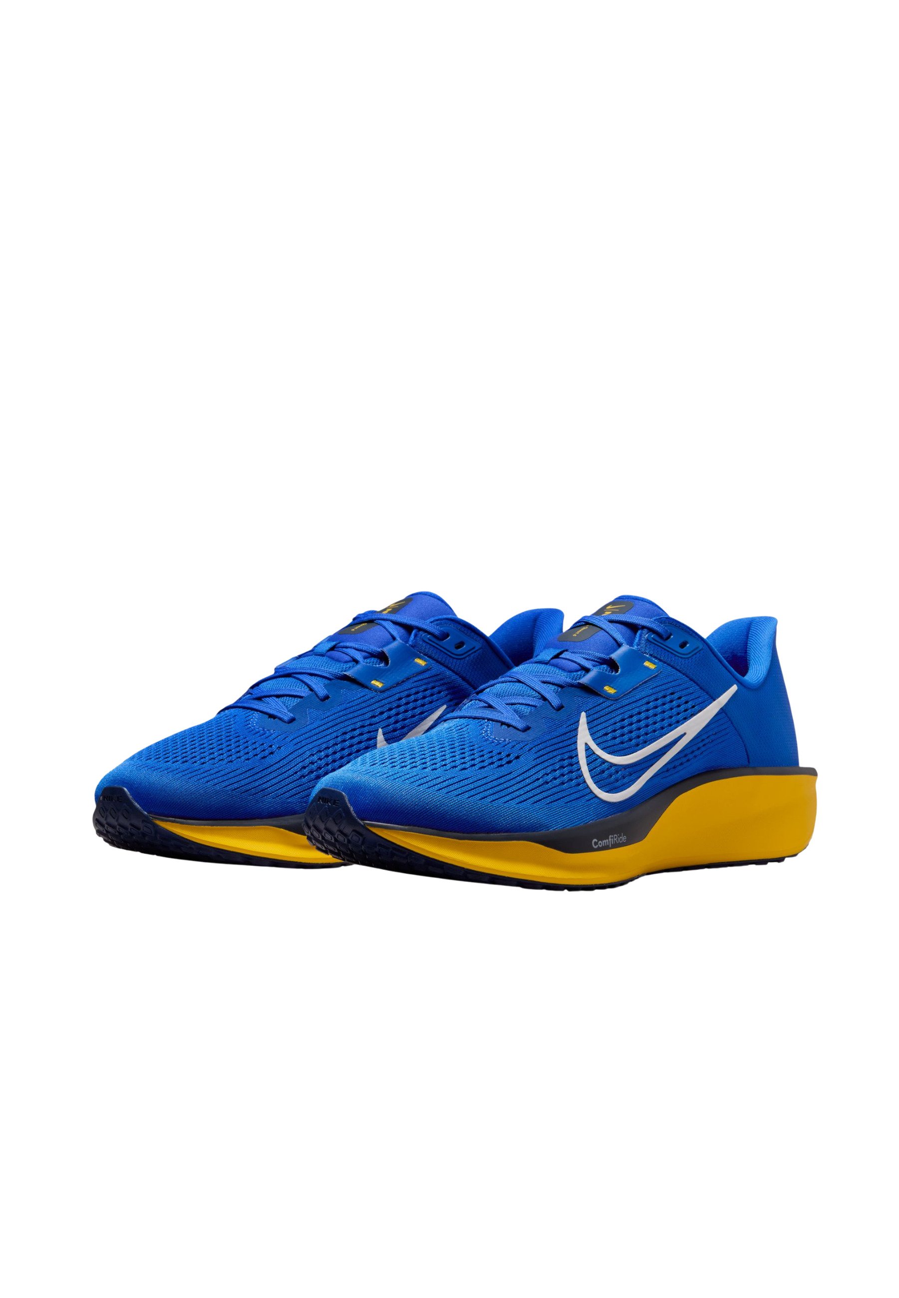 nike blue and yellow running shoes