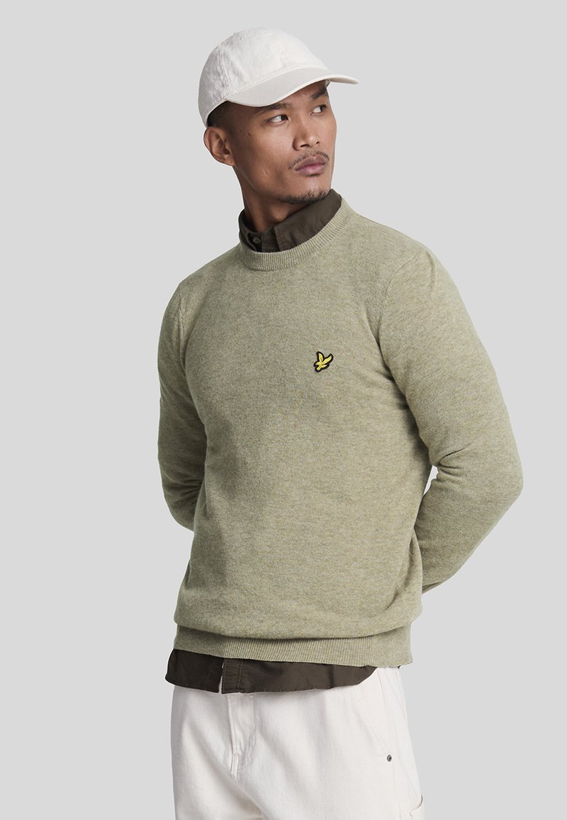 Lyle & Scott BLEND CREW NECK  - Pulover - sage uniform marl