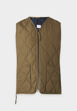 TAION, MILITARY ZIP V NECK UNISEX - Doudoune - olive