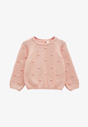 CREW NECK LONG SLEEVE SELF-PATTERNED - Trui - pink