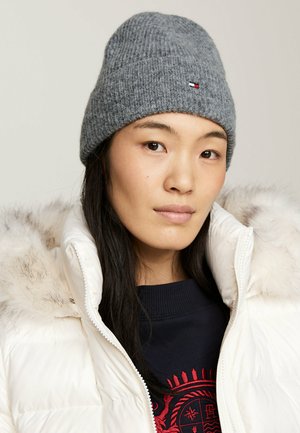 Tommy Hilfiger ESSENTIAL FLAG FUZZY   - Berretto - mid grey