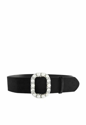 EMBELLISHED PEARL BUCKLE WIDE - Vyö - black