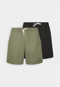 2 PACK - Šorti - olive/black