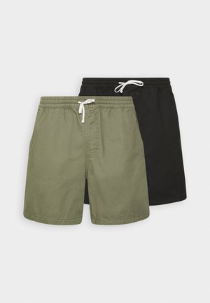 2 PACK - Pantaloni scurți - olive/black