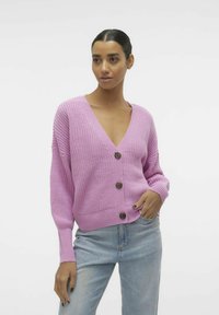Vero Moda VMLEA V-NECK CUFF  - Ζακέτα - pastel lavender