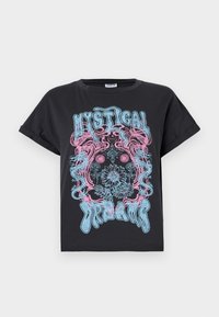 NMGABY EXPRESSION O NECK  - T-shirt imprimé - obsidian/sky blue