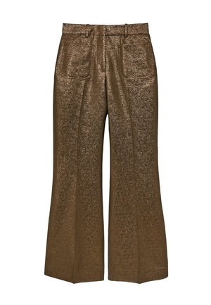 REGULAR FIT - SIENNA FLARE SPARKLE PATCH-POCKET FLARED  - Auduma bikses - gold
