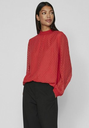 MIT LANGEN ÄRMELN HIGH NECK - Pluus - mars red