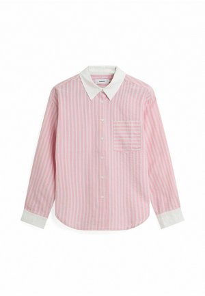 Roosa ja valge triibuline pika varrukaga särk, millel on valge krae, ees nupud ja vasakul rinnatasku. Pehme kangas.