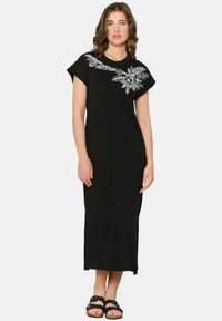 EMBROIDERED - Dolga obleka - black
