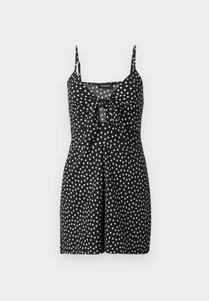 Even&Odd, POLKA DOT PLAYSUIT - Combinaison - black
