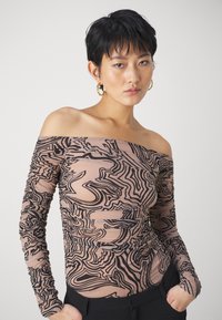 Pinko MONATE MAGLIA - Top dugih rukava - nudo/nero