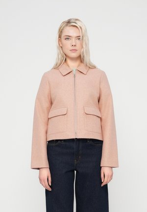 ONLVELAN ZIP SHORT - Leichte Jacke - misty rose melange