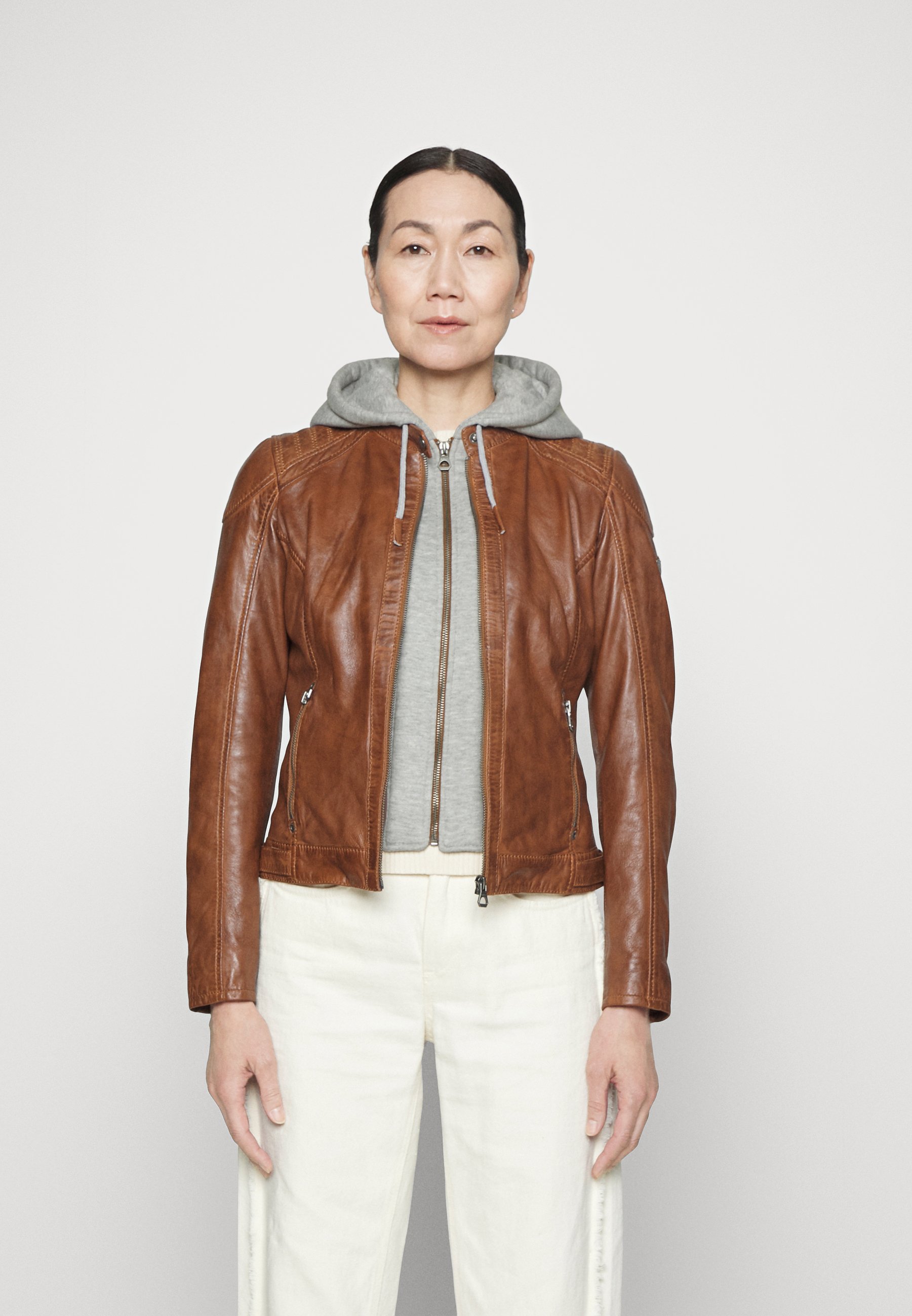 Gipsy Leren jas - cognac - Zalando.nl
