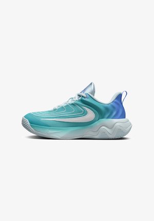 Nike Performance GIANNIS IMMORTALITY 4 - Basketball shoes - dusty cactus/white-royal pulse-green frost