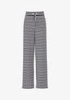 PCLAYA WIDE - Pantaloni - black/white