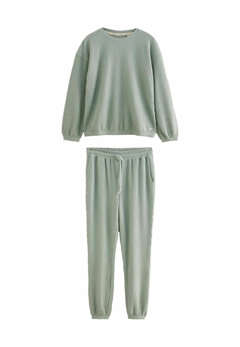 Next COSY WAFFLE LONG SLEEVE - SET - Komplet pidžame - sage green