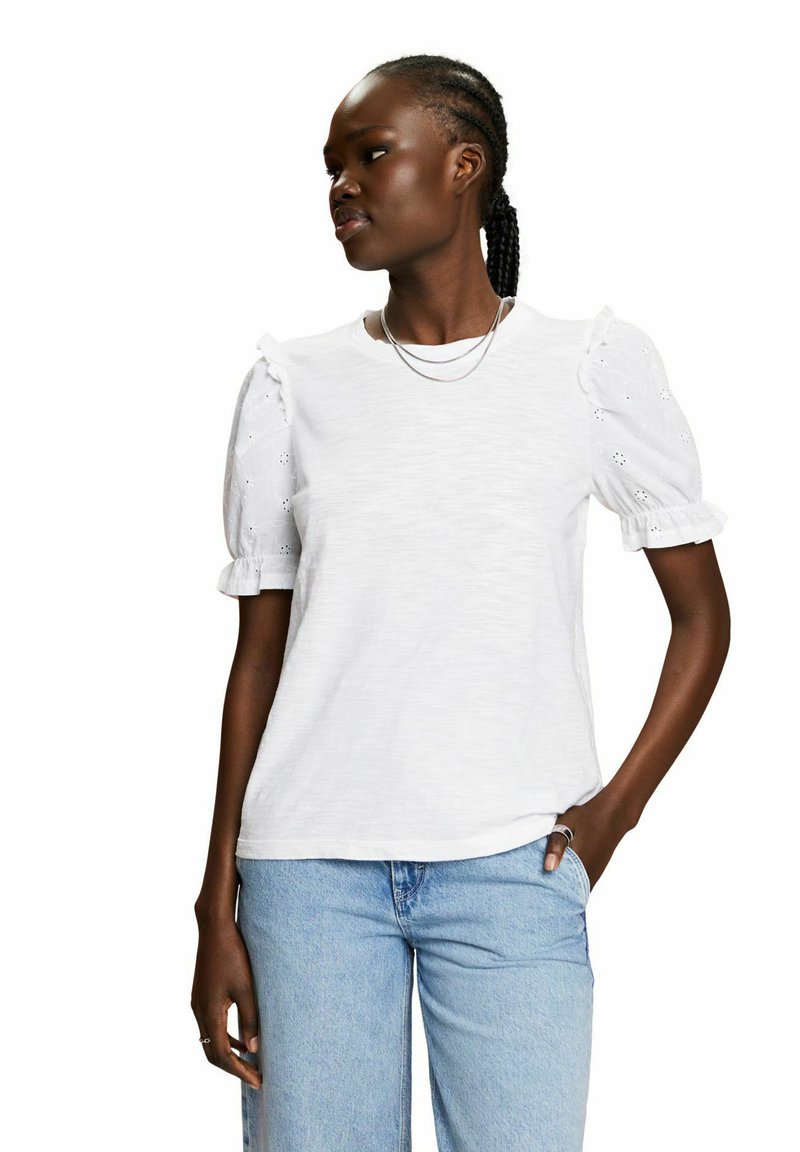 T-Shirt Donna ESPRIT 053ee1k336 In Cotone, Girocollo, Taglio Dritto Con Stampa
