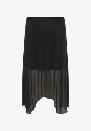 Cream, CRMIRI MESH SKIRT - Falda acampanada - pitch black