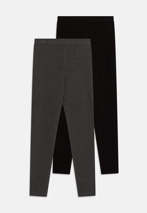 NKFVIVIAN 2 PACK  - Legging (type pantalon) - dark grey melange/black