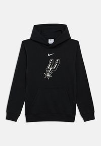Felpa nera con cappuccio e tasca frontale, con un logo bianco degli San Antonio Spurs caratterizzato da un effetto esplosione. Realizzata in tessuto morbido e resistente.