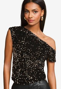 Lipsy SEQUIN SLASH - REGULAR FIT - Palaidinė - black