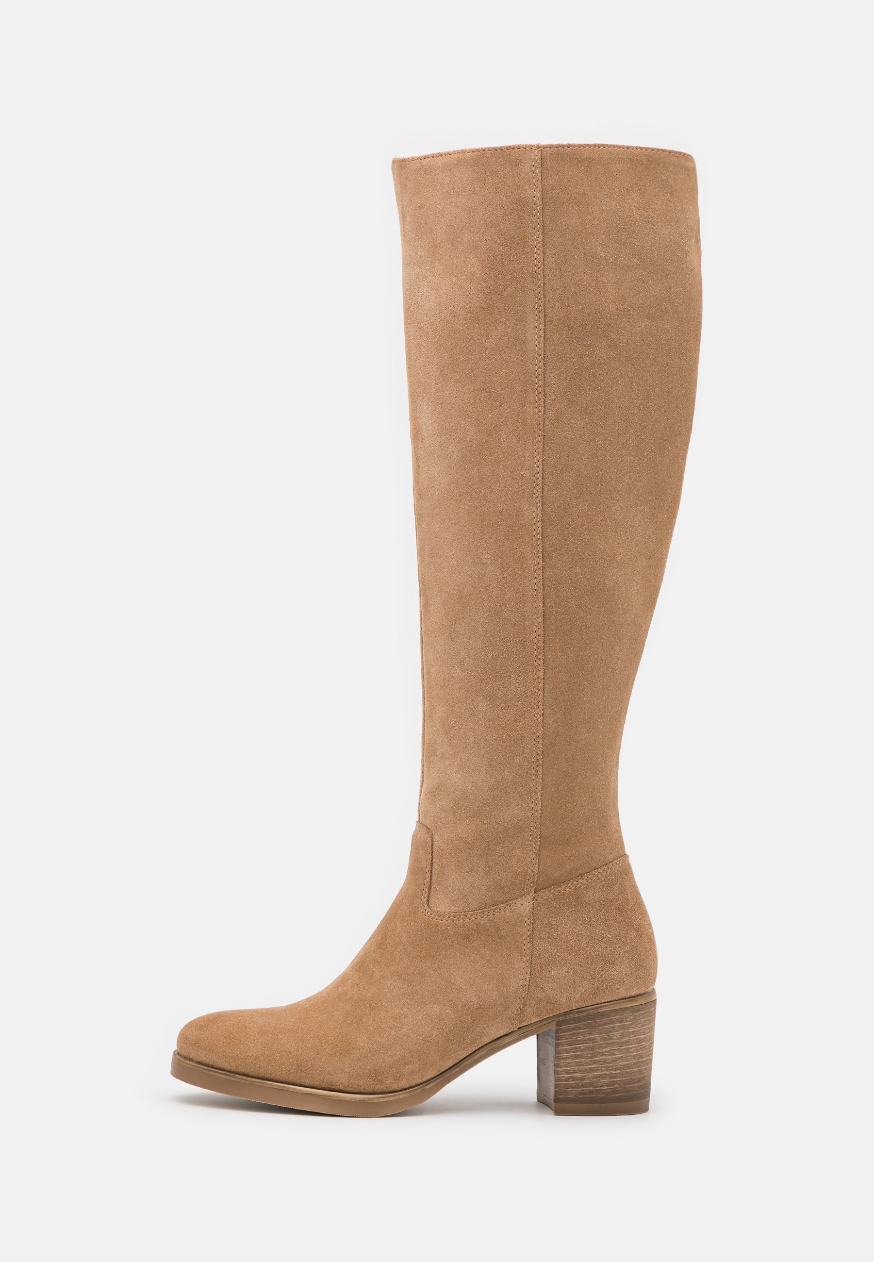 long brown suede boots