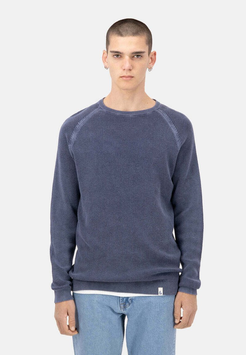 Colours & Sons ROUNDNECK - Strickpullover - dunkelblau