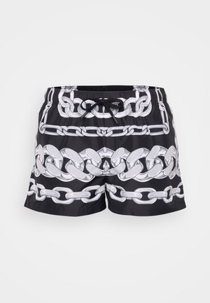 Versace SWIM GOLFO MEDUSA CHAINS PRINT - Short de bain - black/silver