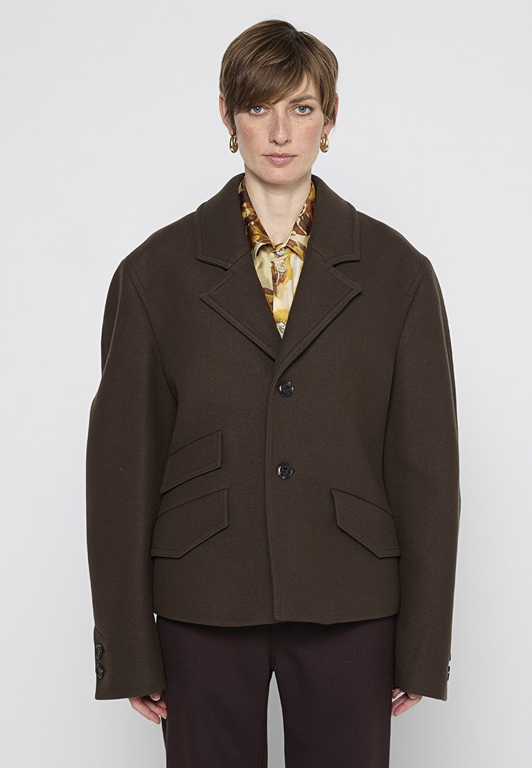 Nanushka Lichte jas donkerbruin