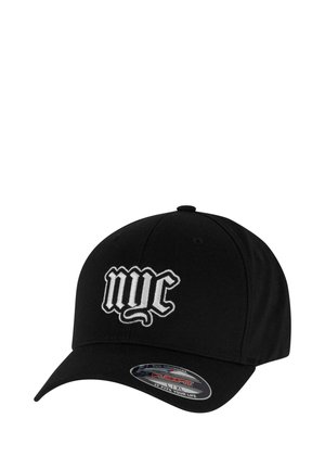 NYC OLD ENGLISH WORDING PATCH COMBED - Casquette - black