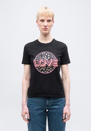 ONLARIYA LIFE LOVE TOP BOX  - Μπλουζάκι με στάμπα - black