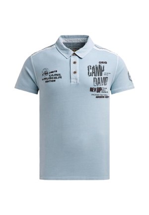 Camp David, CAMP DAVID POLOSHIRT DUNE CRUSHER KURZARMSHIRT MIT POLOKRAGEN - Polo - hellblau