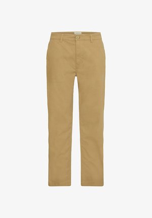 Chaki chinos pagaminti iš medvilnės, su tiesiomis kojomis, mygtuko uždarymu ir klasikinio keturių kišenių stiliumi. Lygus audinys ir minimalus siuvimas.