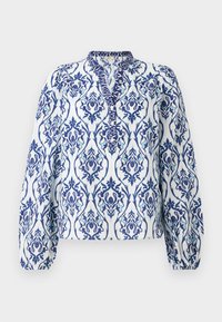 JDYANNA V NECK  - Blouse - cloud dancer/blue ikat