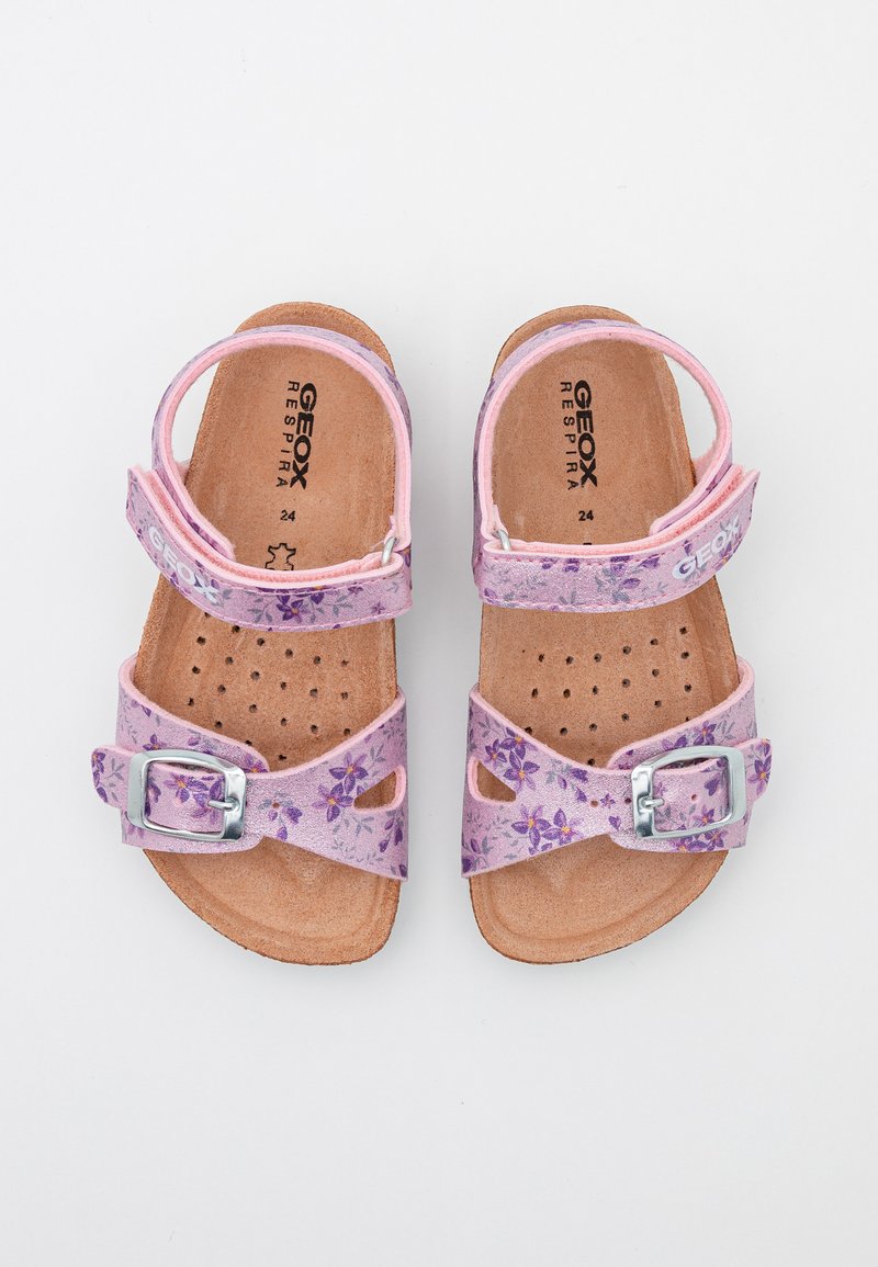 Geox ADRIEL GIRL - Sandalen - white/lilac/wit