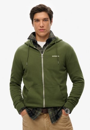 PLAIN ZIP - Sweat zippé - army green