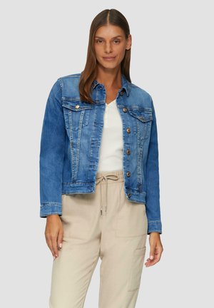 ELASTISCH MET SIERNADEN - Spijkerjas - blau