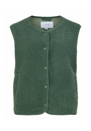 VILA, VIMARLON TEDDY O-NECK WAISTCOAT - NOOS - Veste sans manches - laurel wreath