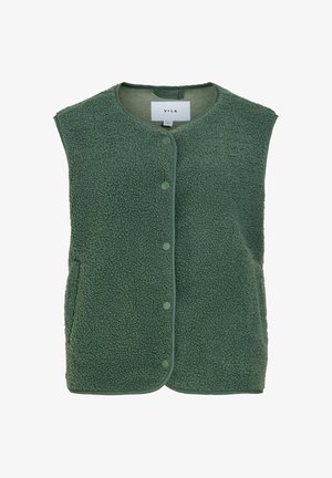VILA, VIMARLON TEDDY O-NECK WAISTCOAT - NOOS - Veste sans manches - laurel wreath