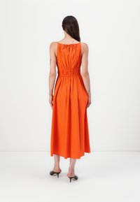 Tommy Hilfiger SMOCK  STRAP LONG DRESS - Day dress - brilliant orange