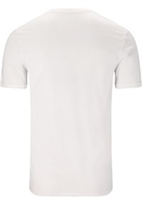 Witte korte mouw t-shirt van gladde katoen, met een ronde halslijn en een eenvoudig, onopvallend ontwerp zonder zichtbare patronen of accenten.